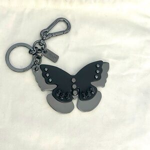 COACH EMBELLISHED BUTTERFLY BAG CHARM